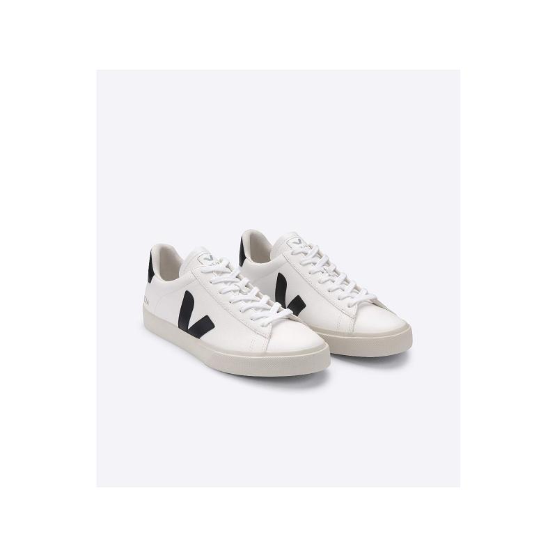 Tenis Veja Hombre Outlet - Campo Zapatillas Blancas Negras ES658745